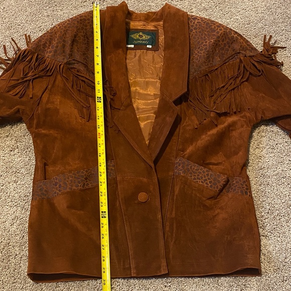 Avanti Brown Suede Fringe Blazer - Picture 12 of 12